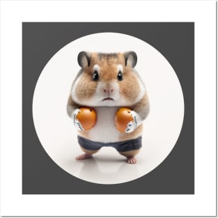 Hamster as a boxer Posters and Art